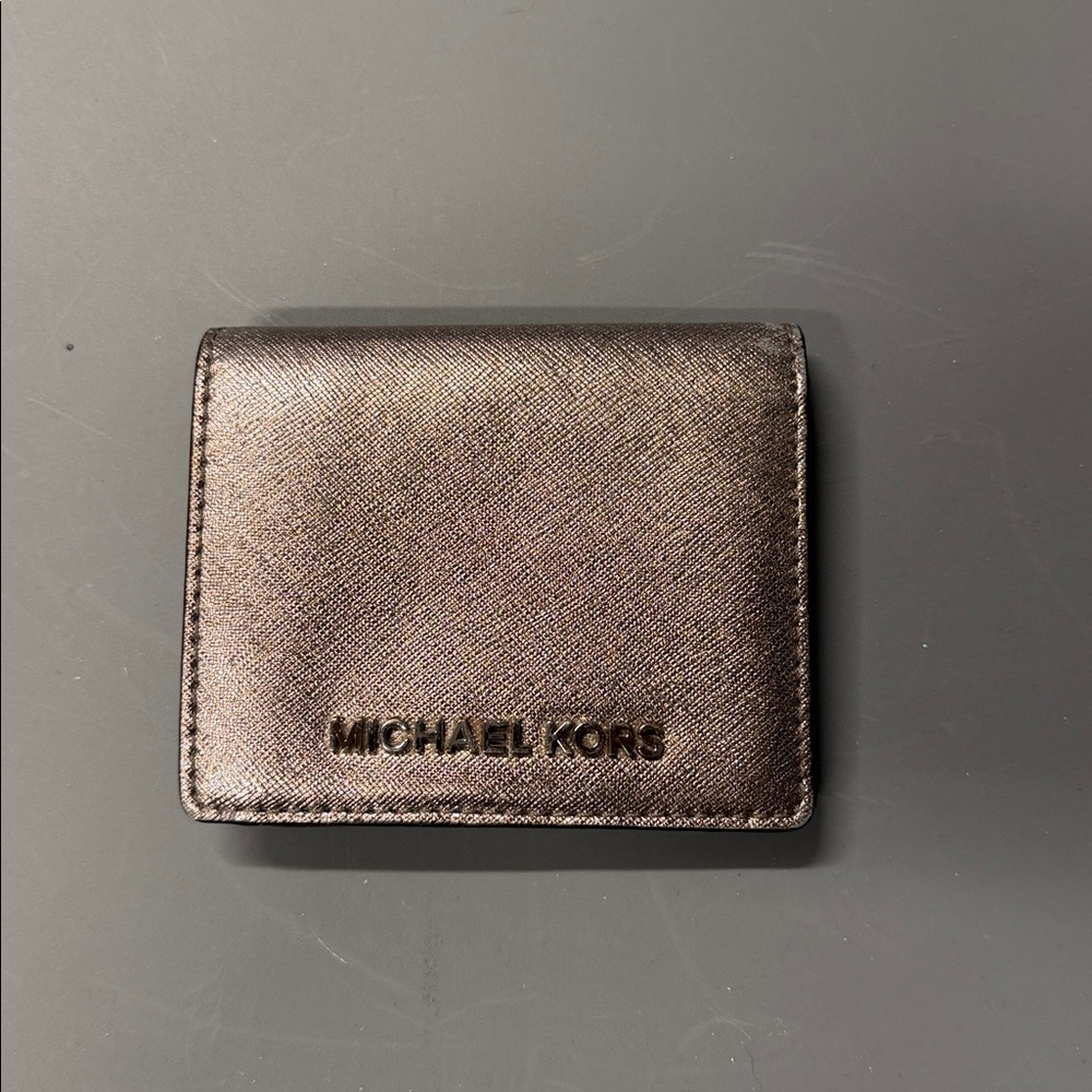 Michael Kors Shimmering Silver Card Holder